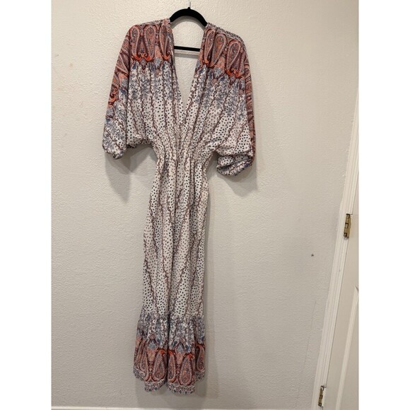 Misa Los Angeles Matilda Tie Back Paisley Midi Dress Size Small - Picture 4 of 15